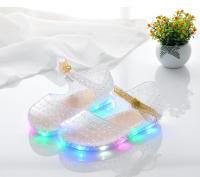 Nuevas sandalias para bebés niños, de gelatina, cristal, zapatos luminosos con luces LED intermitentes. - details 1