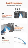 Gafas de sol ciclismo hombre movimiento bicicleta montaña senderismo pesca mujer aire libre Ultravioleta Protección solar Equipos de protección - details 6