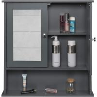 Cocina Mueble Suspendido Espejo Mueble Pared baño Espejo Estante Mueble Joyero Mara 56 x 58 x 13 cm Gris - details 8