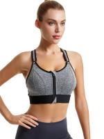 Sujetador deportivo para mujer, Top corto, chaleco de Yoga con cremallera frontal, talla grande, correa ajustable a prueba de agua - details 7
