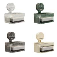 Soporte de esponja para jabón con ventosa sin perforaciones, caja de jabón de drenaje impermeable montada en la pared con caja de drenaje, estante de jabón extraíble para Baño - details 1