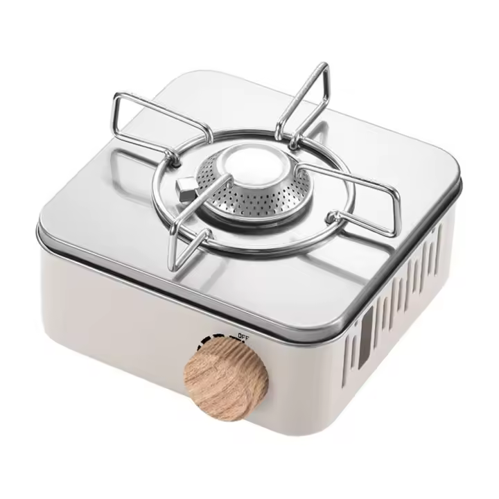 Mini campin como estufa, quemador de butano portátil para picnic VIE, parrilla para barbacoa, cocina para alimentos, estufa de supervivencia al aire libre con lihtin - 1