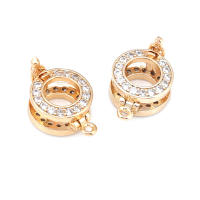 Colgantes de Brasso de Oro 18K Clips de Conexión de Circonio Suministros de Hacer Joyas - details 6