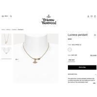 Vīvīеппе Westwood Lucrece Colgante con incrustaciones de cristal Orb Pin de seguridad Collar y pulseras con motivo - details 0