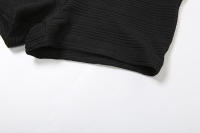 BUNO-Conjunto de 2 piezas de punto para mujer, camiseta sin mangas con espalda descubierta y cordones, pantalón corto de cintura elástica, ropa de calle a juego - details 16