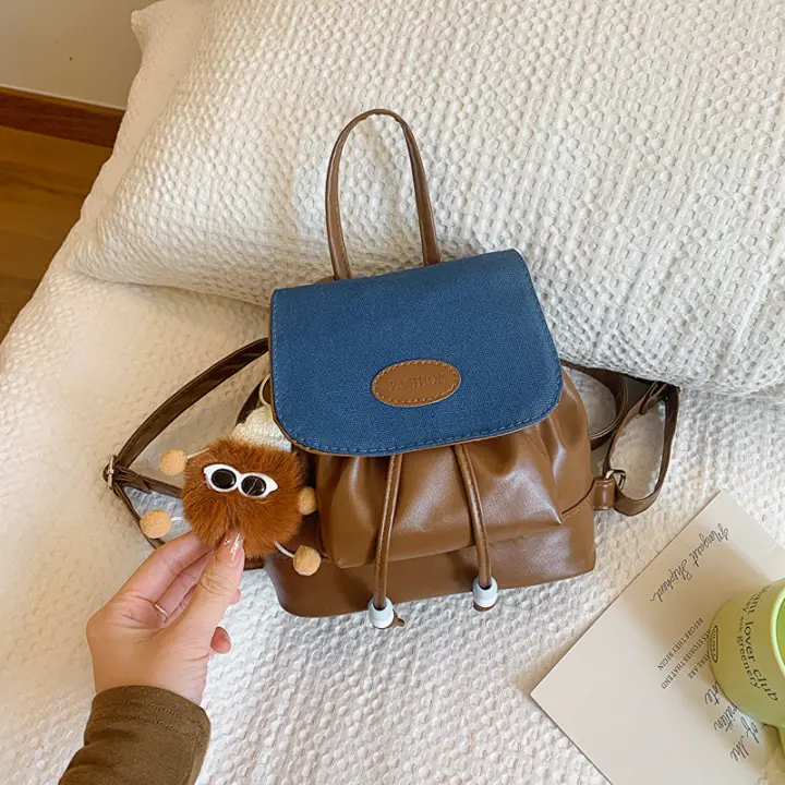 estudiante, casual, nuevo estilo, lindo, un solo hombro, mochila, mochila, gran capacidad, retro, moda callejera - 1