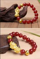 Pulsera de obsidiana Feng Shui para hombre y mujer, cuentas naturales reales, piedra negra, cobre puro, Buda Pixiu, amuleto de buena suerte, joyería - details 4