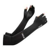 1 pieza de mangas protectoras del sol para hombres y mujeres, adecuadas para ciclismo al aire libre y actividades deportivas como conducir, correr, acampar, caminar y andar en bicicleta. - details 3