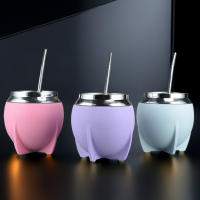 Taza de Yerba Mate de 280ml, viene con 1 pajita de aislamiento portátil, botella de agua de acero inoxidable - details 1