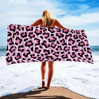 Toalla de piscina de secado rápido, ligera, absorbente, de microfibra con estampado de leopardo, tigres de playa, perfecta para hombres y mujeres - details 0
