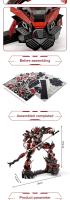 Microworld-juegos de rompecabezas de Metal 3D, Romance de los tres reinos, Zhangfei, Kits de modelos DIY, juguetes, regalos de cumpleaños para adolescentes y niños - details 2