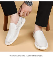 Primera capa de cuero de vaca zapatos casuales para hombres zapatos blancos transpirables para hombres zapatos - details 25