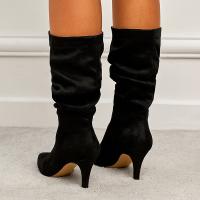 Botas de tacón alto para mujer, zapatos de bota larga informales, moda de otoño - details 1