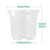 30 juegos de macetas para vivero con cúpulas de humedad, macetas transparentes para vivero de 4 pulgadas (30 macetas + 30 tapas transparentes), macetas para principiantes de semillas, Pla pequeño - details 5