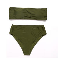 Bikini Bandeau brasileño para mujer, traje de baño Sexy, Micro verde - details 11
