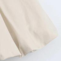 BUNO-Mini vestido de retazos de moda para mujer, cuello redondo, sin mangas, dobladillo abullonado, vestidos para mujer - details 10