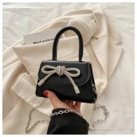 Mini bolsa de hombro con cordones para mujeres, correa de hombro para mujeres, solapa de cuero PU, cadena, moda - details 18