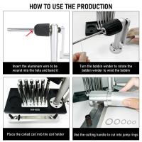 Máquina manual profesional para hacer anillos de salto, herramienta de trefilado de alambre de acero inoxidable con 20 mandriles de 2,5 mm a 12 mm para hacer joyas, bobinado, herramienta de precisión de manivela manual - details 3