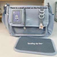 Bolso cruzado transparente para niñas con placa de exhibición, mochilas escolares de estilo DIY para adolescentes, nuevo - details 10