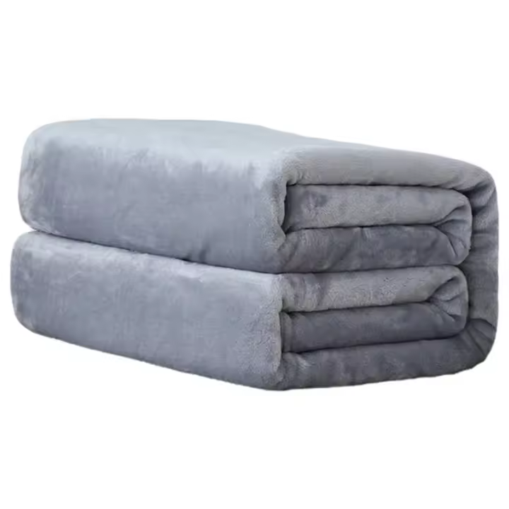 Manta de Vellón de Franela Gris Suave Cálida Cubierta de Cama para Adultos y Niños - 1