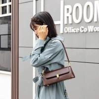 Bolso de hombro de cuero de PU para mujer, bolso pequeño, color sólido, de moda - details 7
