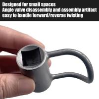 Llave de grifo de válvula Triangular para espacios pequeños, válvula de ángulo con barra de extensión, llave de baño, herramienta de plomería de ajuste - details 15