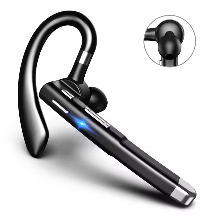 Auricular Bluetooth 2024, Audífono Inalámbrico con Micrófono, Auricular Bluetooth para Oficina, Auricular para Camionero con 120 Horas de Tiempo en Espera, para Teléfonos iPhone, Android, Samsung, Xiaomi y Huawei - 1
