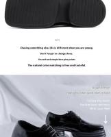Ligue y use zapatos de cuero multifuncionales para hombre con un vestido de negocios con parte inferior de esponja marina - details 5