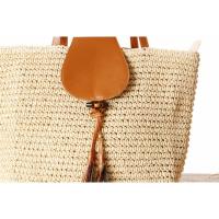 Bolso tejido con cuerda de papel para hombro, bolso de ocio para vacaciones en la playa de verano para mujer - details 5