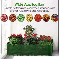 Bolsas de cultivo de fieltro multicírculo para jardín, ETA rectangular para plantar viveros, verduras, tomates, patatas, plantas - details 0