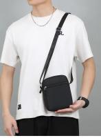 Mini bolso cruzado informal Simple para hombre, bolso de hombro pequeño de nailon para hombre, bandolera lateral Oxford negra, bolso de pecho para marido - details 2