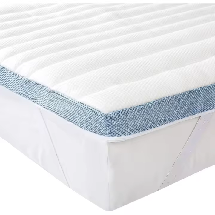 Colchón de Espuma viscoelástica Topper con memoria con Funda extraíble y lavable, 180 x 200 cm, 5 cm, Blanco - 1