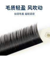 Pestañas Planas Únicas Tono Negro, Implantación de Cabello Al Aire, Estilo Rizado D - details 4