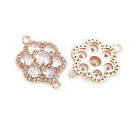 Colgantes de Encanto de Margarita de Brass de 18K Oro 4PCS Diamante Falo Joyería de Moda China - details 6