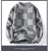 Ropa hombres suéter Harajuku moda tejida ropa informal estilo Hip Hop pulóver de gran tamaño Casual cuello redondo suéteres Vintage - details 13