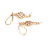 Latón color oro de 18 quilates, compatible con cuentas de medio agujero con ganchos de medio pasador para pendientes, joyería de alta calidad, accesorios para manualidades. - details 23