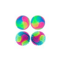 FineInno 4 PCS Bolas de Perro iluminadas con forma de bola elástica que brillan en la oscuridad, juguetes interactivos para mascotas para cachorros, gatos, perros (4 bolas grandes y lisas) - details 12
