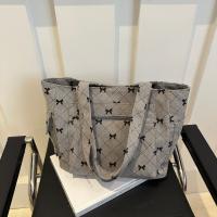 Bolso de mano de lona con patrón de lazo para mujer, bolso de hombro con múltiples bolsillos de moda para uso diario, bolso de viaje diario versátil de alta calidad, bolso para mujer, bolso - details 1