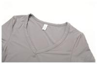 Tops de Yoga de lana a prueba de golpes para mujer, camiseta ajustada informal de manga corta para correr, Pilates, ropa de Fitness, Camiseta deportiva fina de secado rápido - details 21