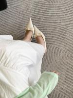 Sandalias de Cabeza de Satén con Punta Tacones Altos Moda para Mujer Perlas en la Borla - details 11
