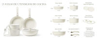 Sartenes Carote Cocina Juego de 9 piezas Antiadherentes con Mango Extraíble Apto para Cocinas de Inducción y Gas Compatible con Todo Tipo de Estufas Material de Granito - details 17