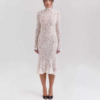 Elegante Vestido de Cautiva con Encaje de Manga Larga Estilo Bodcon Sin Acolchado para Mujeres - details 3