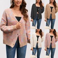 Chaqueta de punto holgada informal con cuello en V para mujer nueva otoño e invierno 2024 - details 5