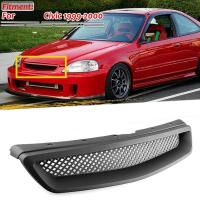 Rejilla de carreras de parachoques de malla para capó de motor delantero negro mate para Honda Civic EK CX DX EX HX LX tipo R 1999-2000 - details 3