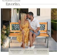 Banco de Jardín Exterior, Madera Lacada y Hierro Fundido, Diseño Elegante, Resistente y Estable, Patio y Terraza - Floral - details 20