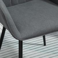 Pack de 2 Sillas de Comedor Sillas Decorativas Tapizadas en Lino Sillas de Cocina con Respaldo Reposabrazos y Patas de Metal para Salón 59,5x56,5x81 cm - details 19