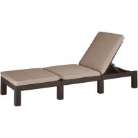 Sillón de Jardín al Aire Libre Estructura Reforzada con Cojín 4 Posiciones de Apoyo Diseño Gris - details 17