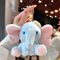 Lindo elefante dibujos animados botón llave muñeco de peluche llavero de coche - details 5