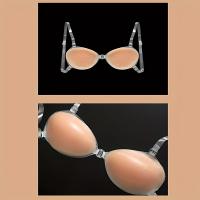 1 sujetador push-up de silicona para mujer - Sin costuras, sin tirantes, autoadhesivo, opaco, soporte inalámbrico, lavable a mano - Ideal para atuendos sin espalda - details 3