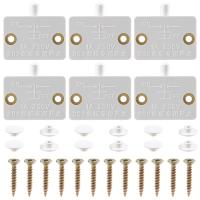 Interruptor LED de puerta de 6 piezas para luz de armario, interruptores de lámpara eléctrica de gabinete normalmente cerrado, para armario despensa blanco - details 1